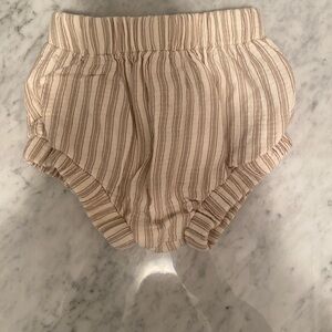 Quincy Mae Striped Tan Baby Bloomers size 6-12 months